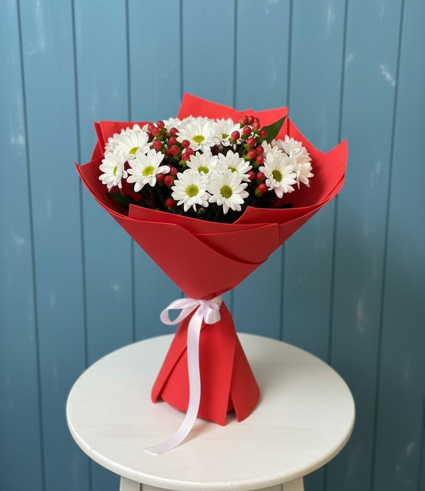 Букет цветов из: Хризантемы в Казанское