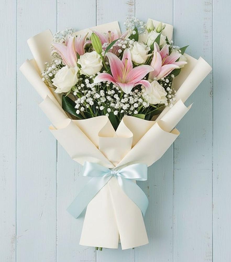 Букет цветов из: Лилии в Казанское