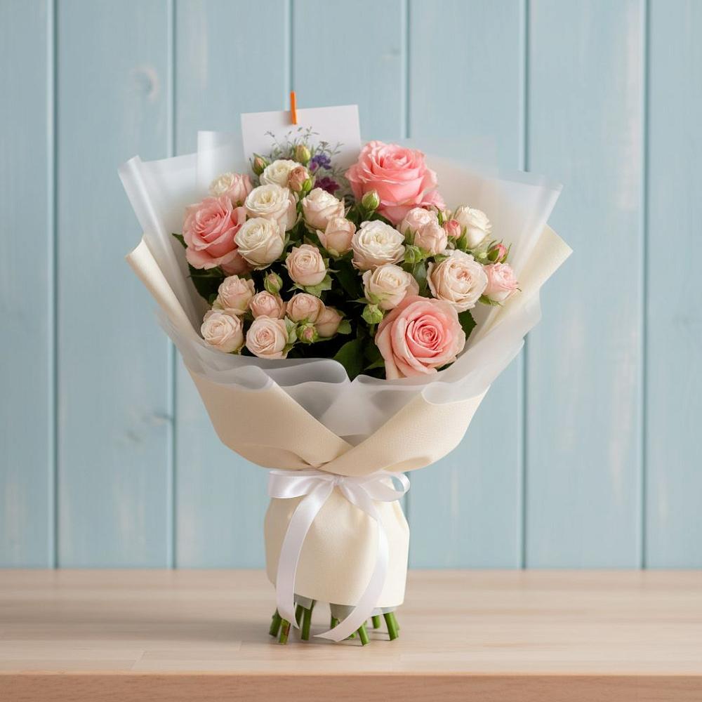 Букет цветов из: Розы в Казанское