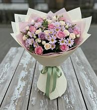 Букет цветов из:  Розы и Хризантемы в Казанское