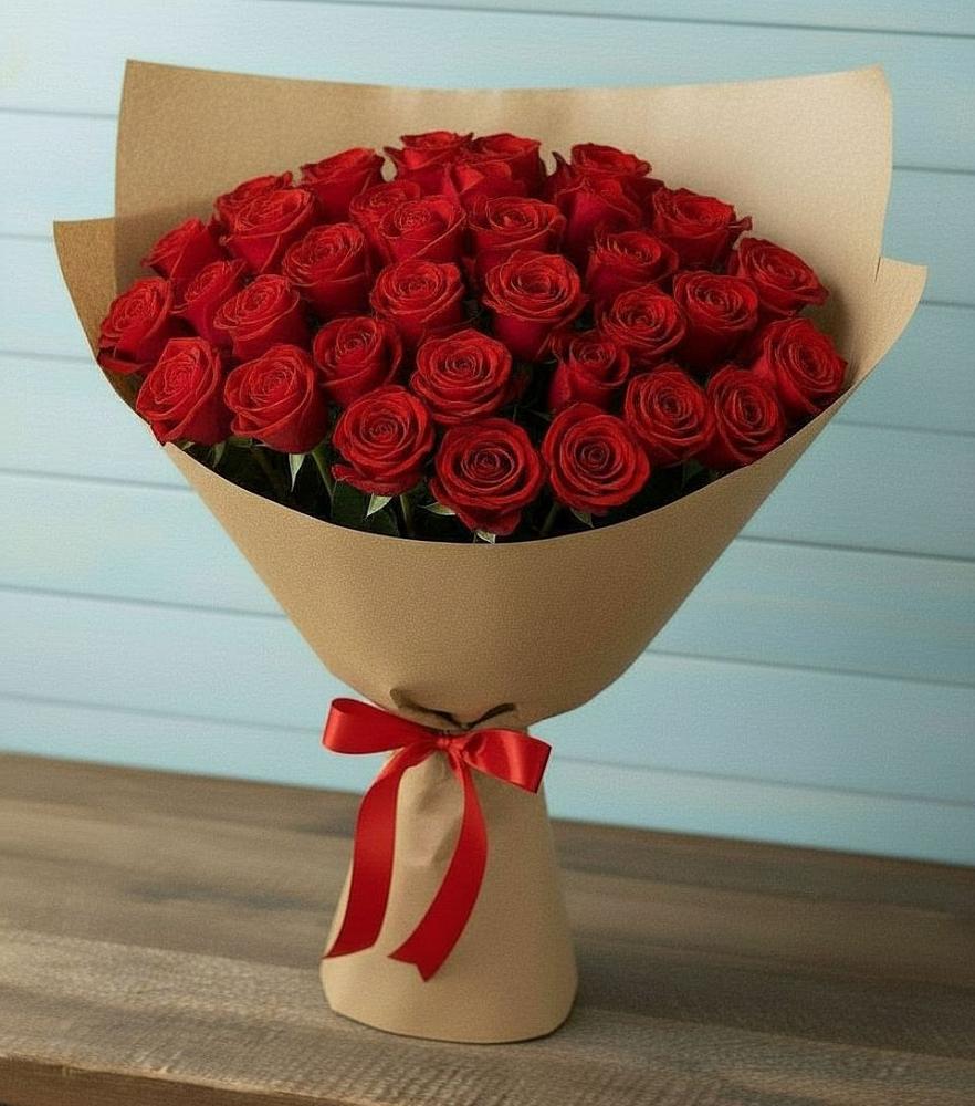 Букет Красные розы Милано в Казанское
