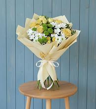 Букет цветов из:  Хризантемы и Розы #REPLACE_PRED# Казанское