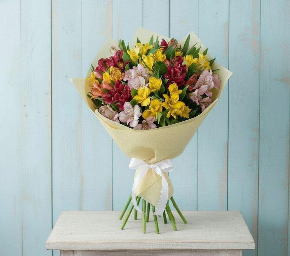 Букет цветов из: Альстромерии в Казанское
