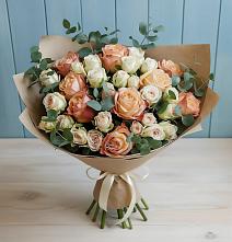 Букет цветов из:  Альстромерии и Розы #REPLACE_PRED# Казанское