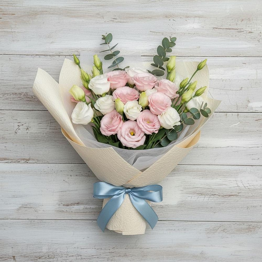 Букет цветов из: Лизиантусы в Казанское