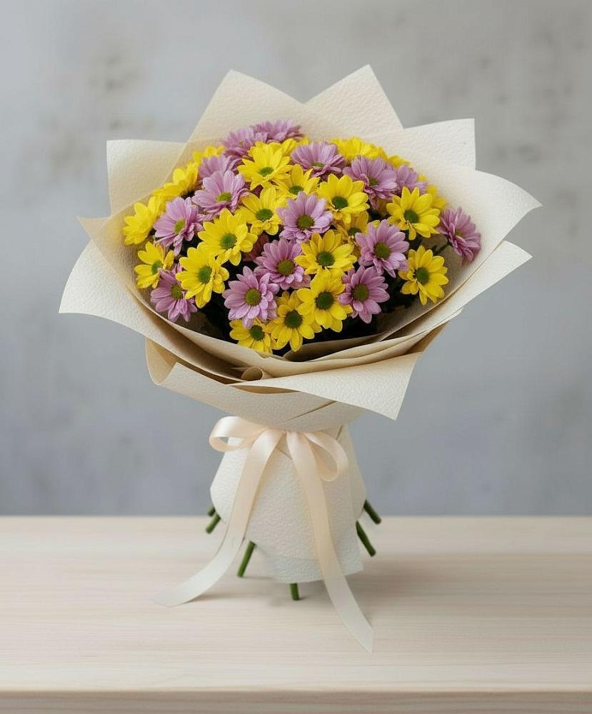 Букет цветов из: Хризантемы в Казанское